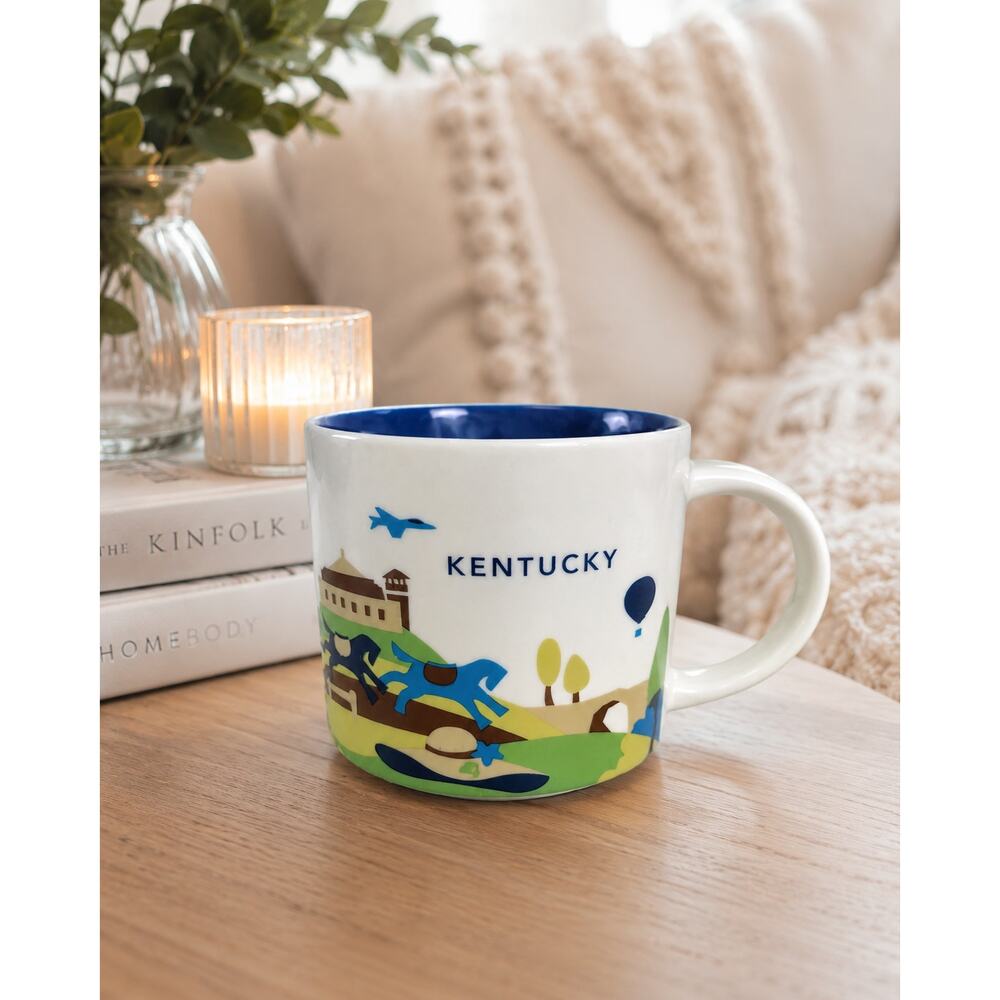 Starbucks Kentucky You Are Here Mug Blue Interior 2015 Collector Cup